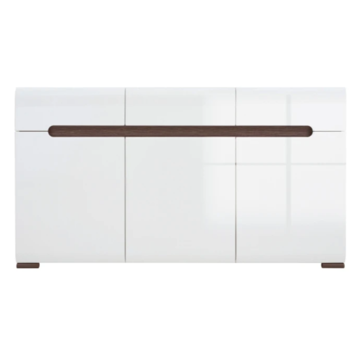 Комод Ацтека (Амелія) 3-дверний з 3 ящиками 150 см Білий