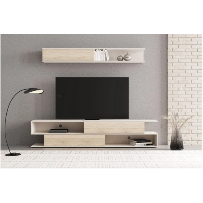 Стінка у вітальню Брік / Brik Кашемір/дуб сонома