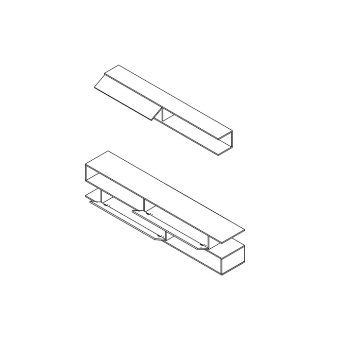 Стінка у вітальню Брік / Brik Кашемір/дуб сонома