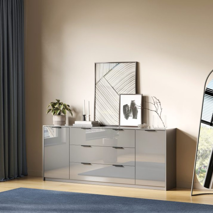 Комод Рома Color 2дв 3шх сірий