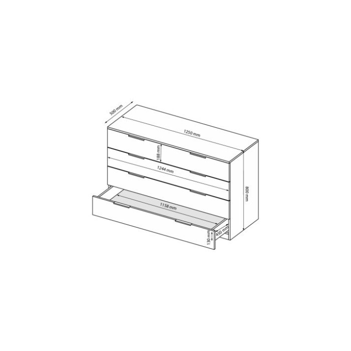 Комод Лорі 4шх