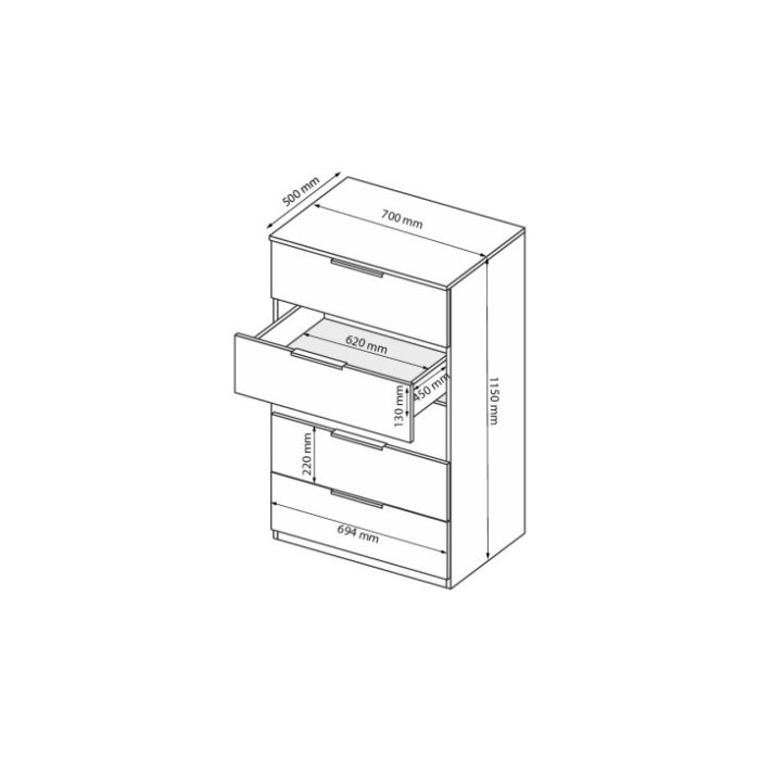 Комод Міла 5шх