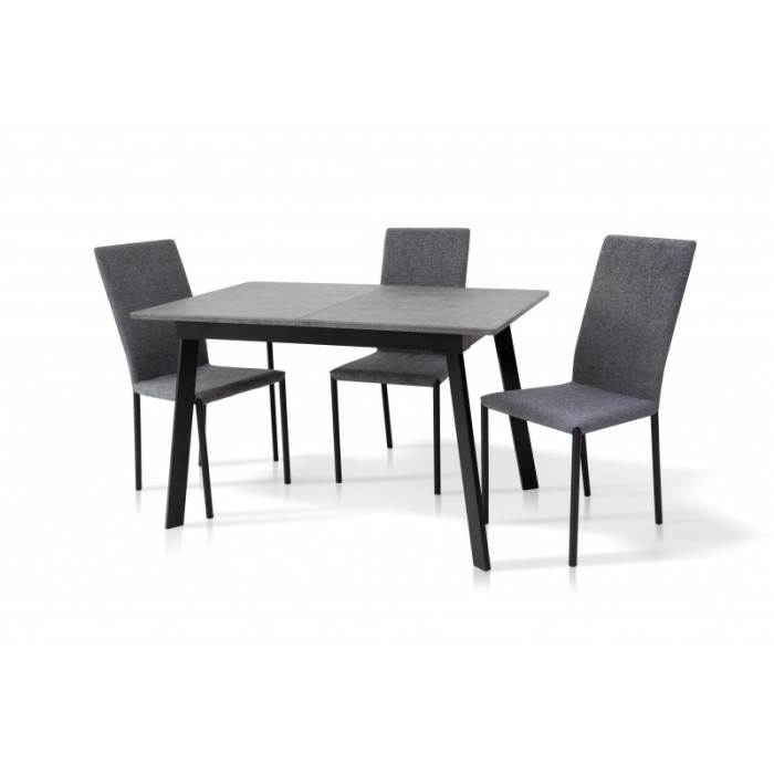 СТІЛ ОБІДНІЙ ЕТНА (ЧОРНИЙ/Т.СІРИЙ)