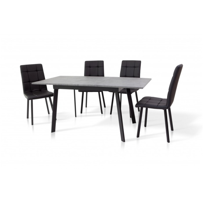 СТІЛ ОБІДНІЙ ЕТНА (ЧОРНИЙ/Т.СІРИЙ)