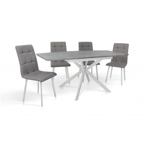 СТІЛ ОБІДНІЙ РІЧАРД (БІЛИЙ/СІРИЙ)