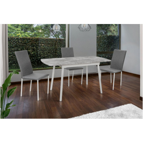 СТІЛ ОБІДНІЙ СОЛО (Білий/Базальт)