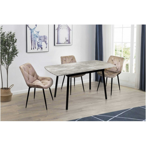 СТІЛ ОБІДНІЙ СОЛО (Чорний/Базальт)