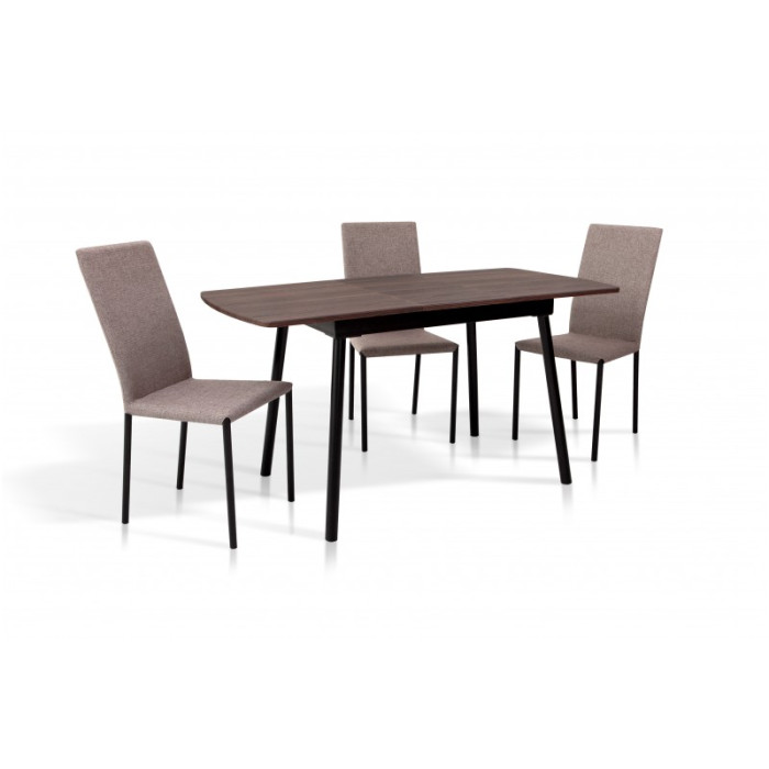 СТІЛ ОБІДНІЙ СОЛО (ЧОРНИЙ/ГОРІХ)