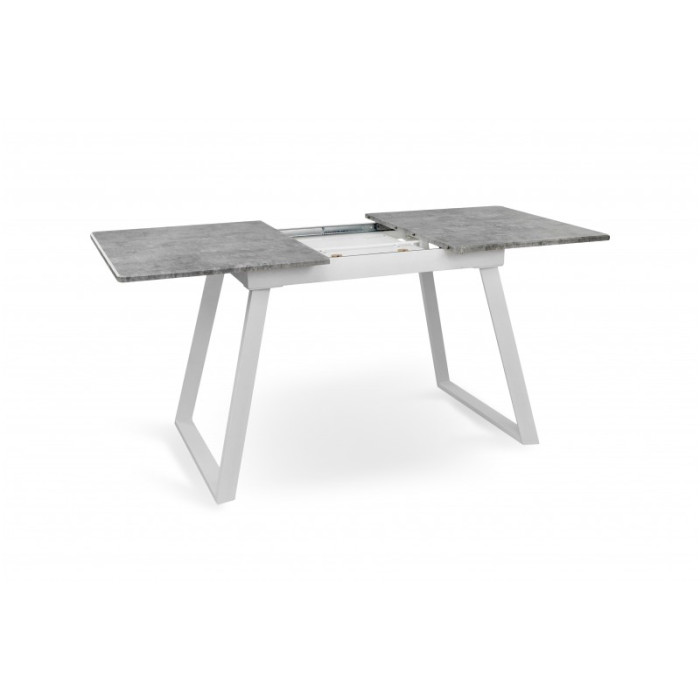 Стіл обідній Тандем (білий/мармур світлий)