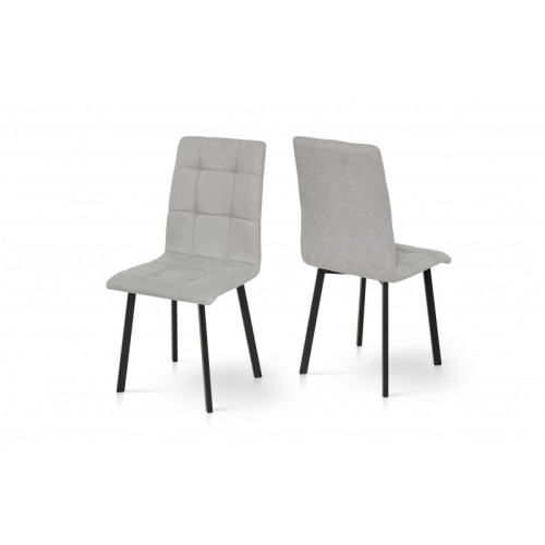 СТІЛЕЦЬ ТРІНІТІ (ЧОРНИЙ/ТКАНИНА СВІТЛО СІРА)