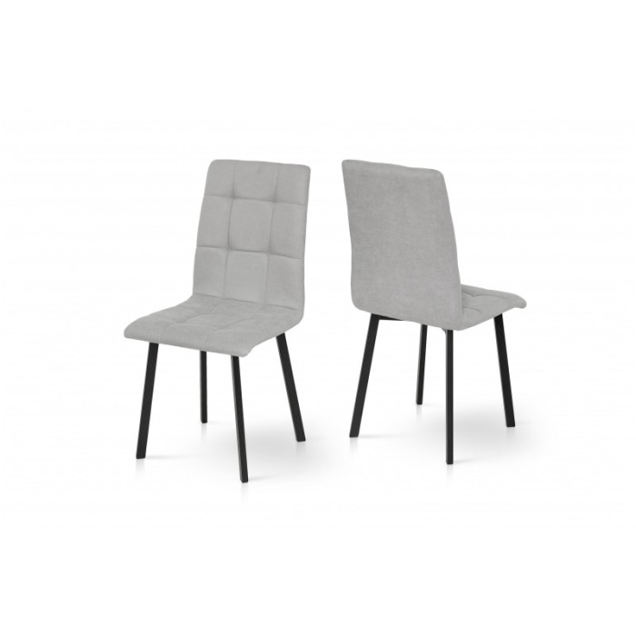 СТІЛЕЦЬ ТРІНІТІ (ЧОРНИЙ/ТКАНИНА СВІТЛО СІРА)