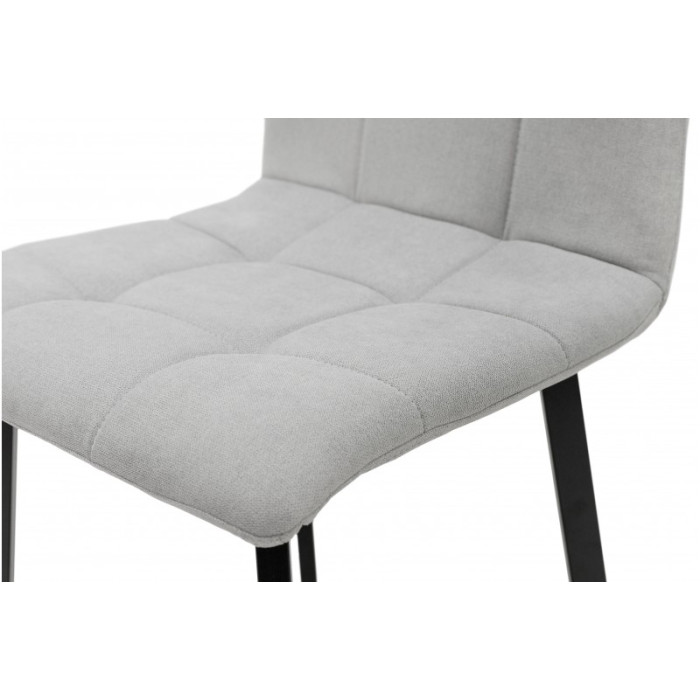 СТІЛЕЦЬ ТРІНІТІ (ЧОРНИЙ/ТКАНИНА СВІТЛО СІРА)