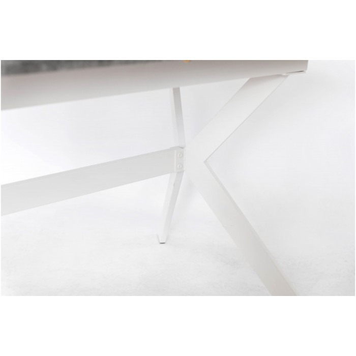 СТІЛ ОБІДНІЙ Х'ЮСТОН (БІЛИЙ/СІРИЙ)