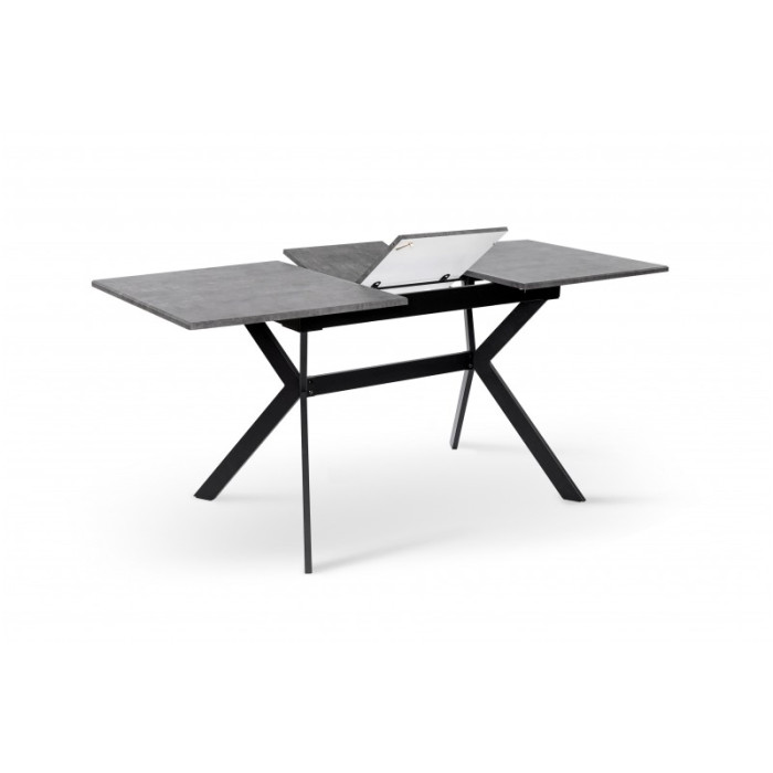 СТІЛ ОБІДНІЙ Х'ЮСТОН (ЧОРНИЙ/Т.СІРИЙ)