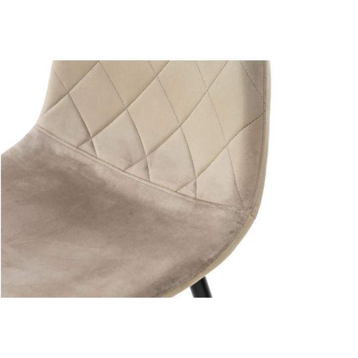 СТІЛЕЦЬ ЕМБЕР-L (Чорний/ Велюр Бежевий)