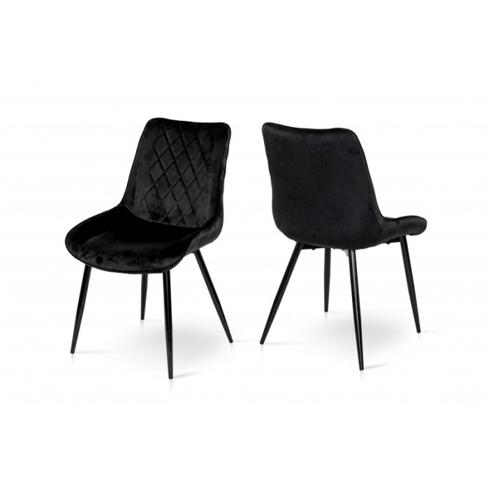 СТУЛ КОРФА (ЧЕРНЫЙ / ВЕЛЮР ЧЕРНЫЙ)