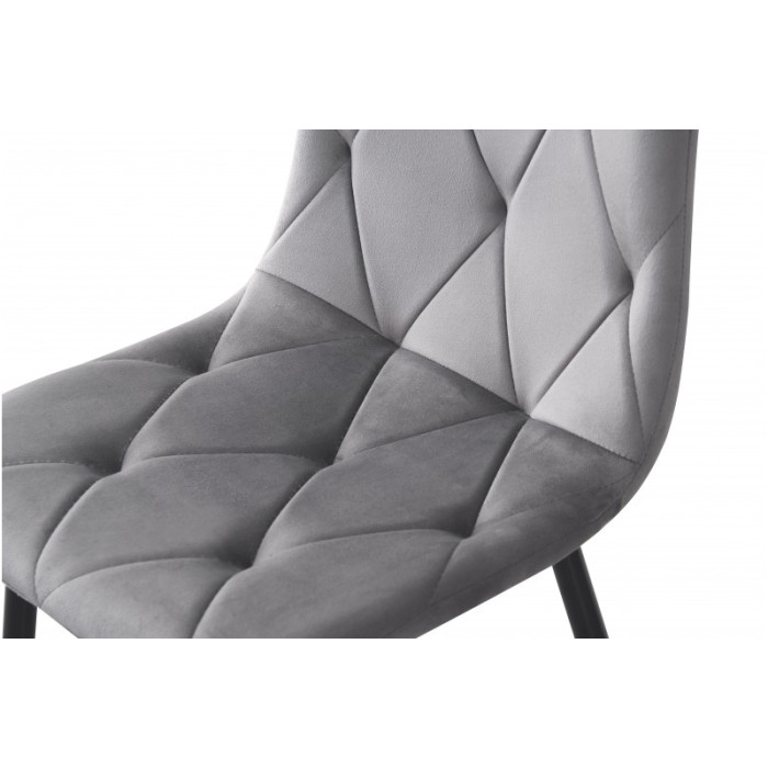 Стілець Меморі (Чорний/Велюр Сірий)