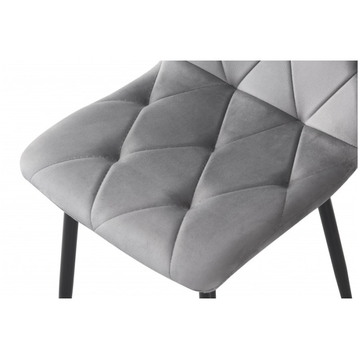 Стілець Меморі (Чорний/Велюр Сірий)