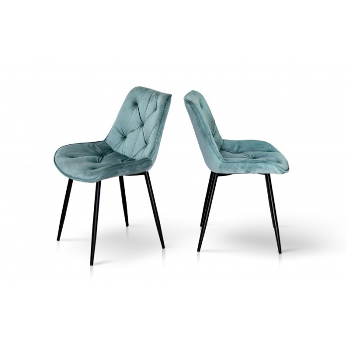 СТІЛЕЦЬ ПРАДО (ЧОРНИЙ/АКВАМАРИН)