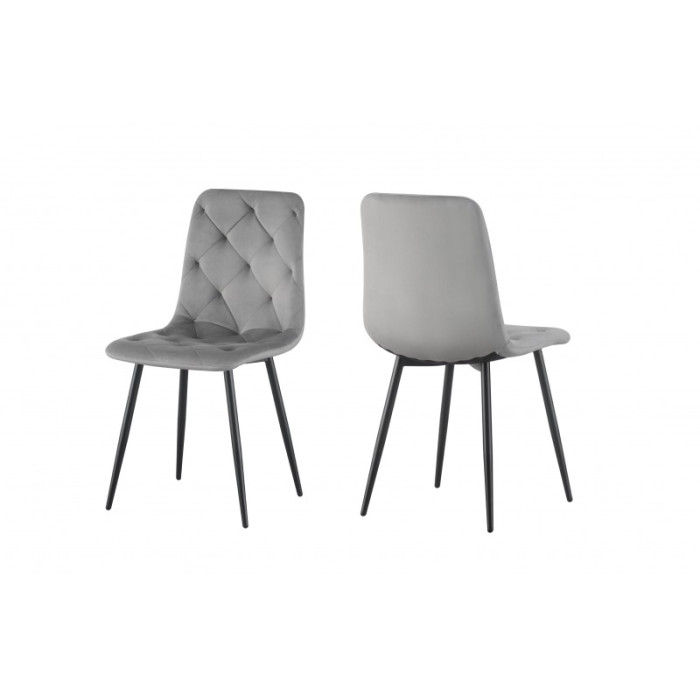 СТІЛЕЦЬ ТРАСТІ(ЧОРНИЙ/ВЕЛЮР сірий)