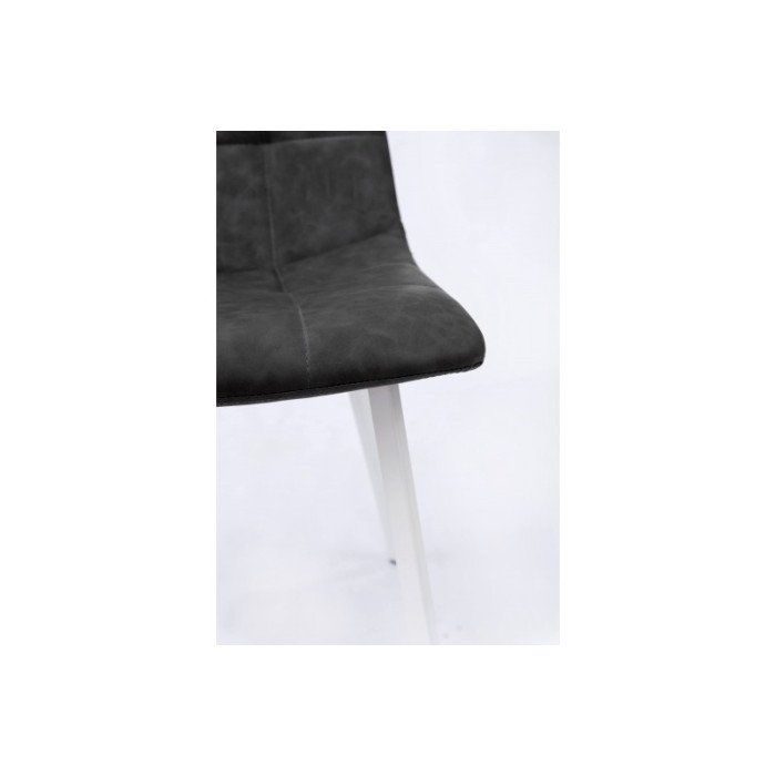 СТІЛЕЦЬ ЧІЛІ НІЖКИ квадрат (БІЛИЙ/СІРА СТАЛЬ)