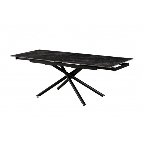 Стіл обідній Мелані (чорний/кераміка антрацит)