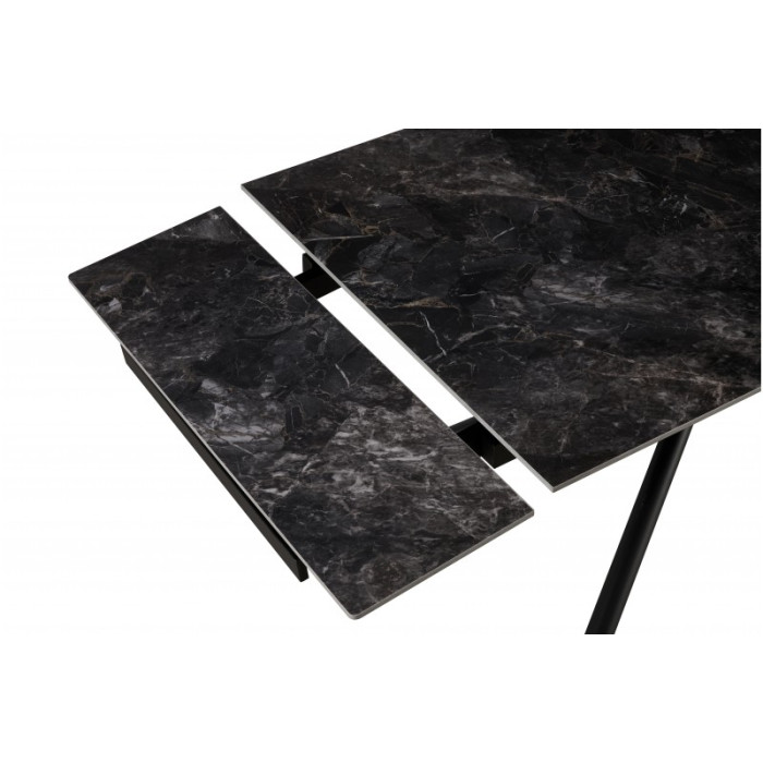 Стіл обідній Мелані (чорний/кераміка антрацит)