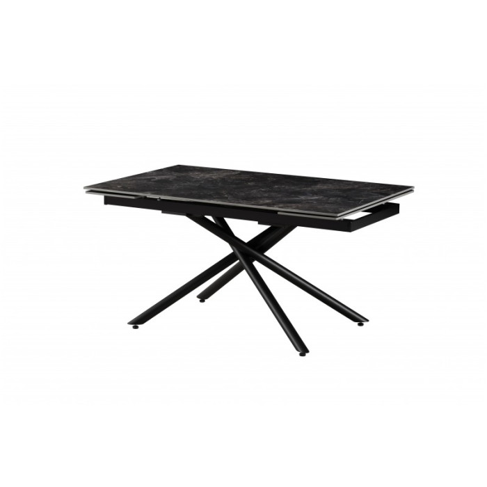 Стіл обідній Мелані (чорний/кераміка антрацит)