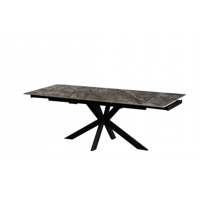 Стіл обідній Квант (чорний/кераміка Армані грей (сірий)