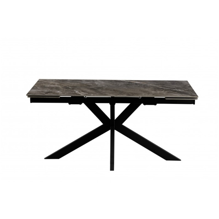 Стіл обідній Квант (чорний/кераміка Армані грей (сірий)