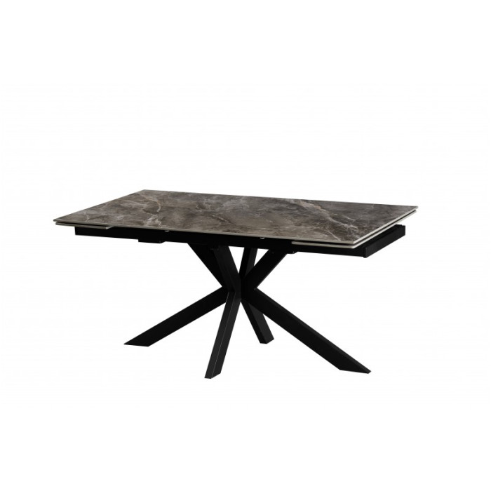 Стіл обідній Квант (чорний/кераміка Армані грей (сірий)