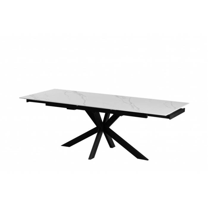 Стіл обідній Квант (чорний/кераміка білий)