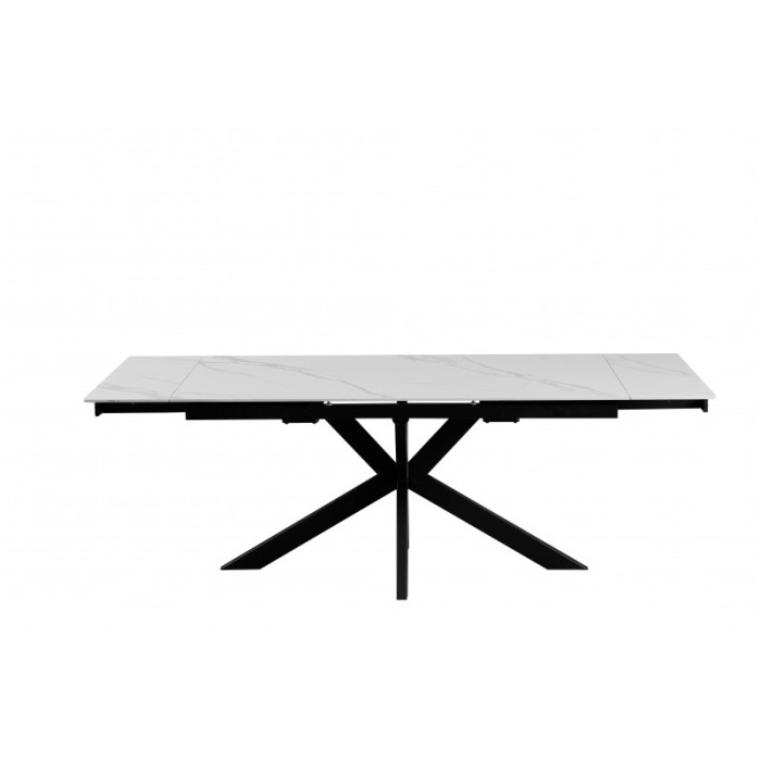 Стіл обідній Квант (чорний/кераміка білий)
