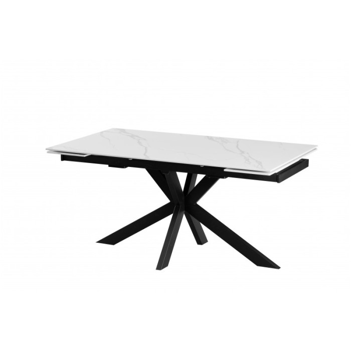 Стіл обідній Квант (чорний/кераміка білий)