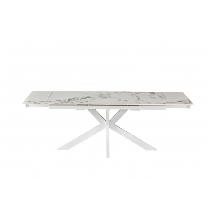 Обеденный стол Квант (белый/керамика нефрит)