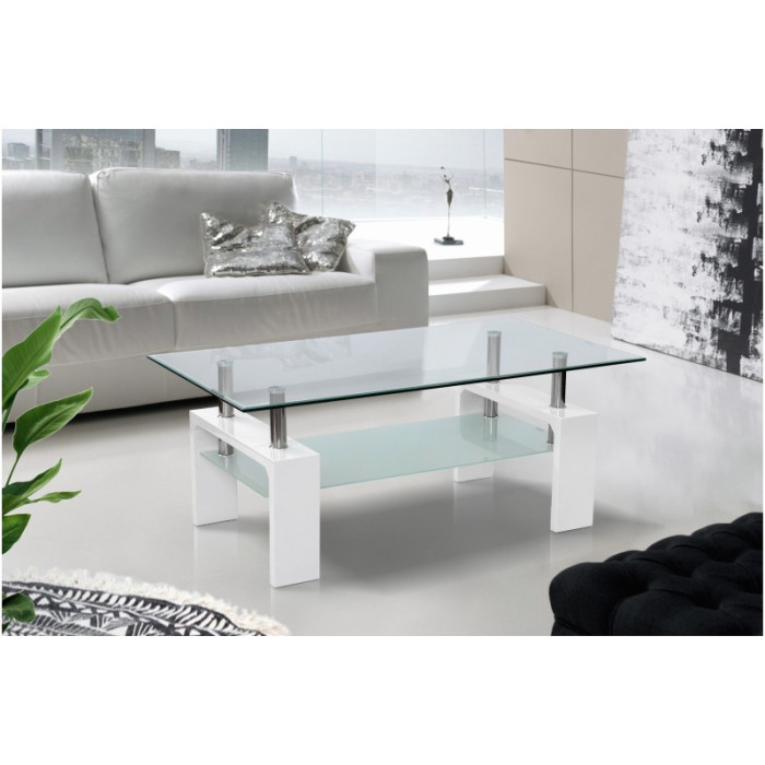 Стол журнальный Кватро (Белый)