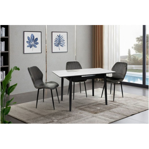 Стіл обідній Нептун (Чорний 95(+30)70)