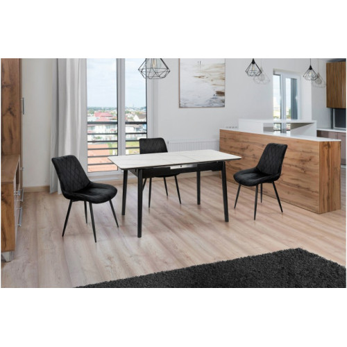 Стіл обідній Нептун (Чорний/кераміка білий)