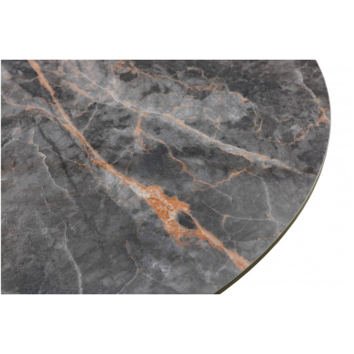 Стіл обідній Опал (чорний/кераміка сірий)