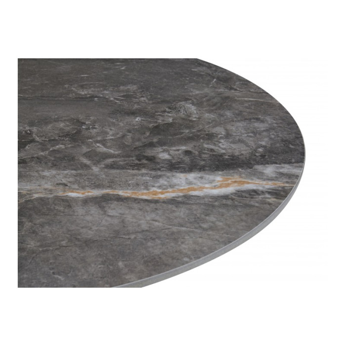 Стіл обідній Опал (чорний/кераміка сірий)