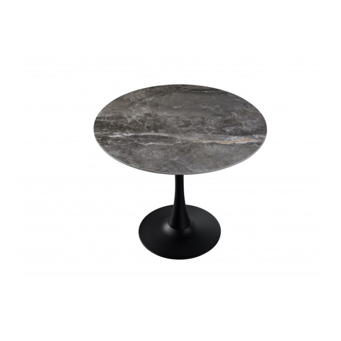 Стіл обідній Опал (чорний/кераміка сірий)