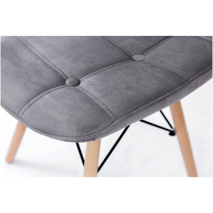 Стілець Джастін (Велюр Сірий)
