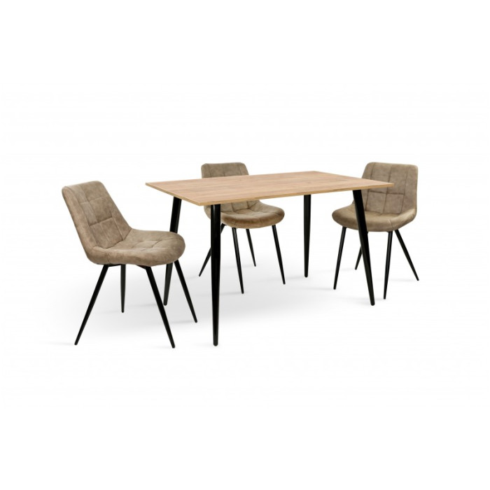 Стіл обідній Гейт (чорний/дуб крафт золотий)