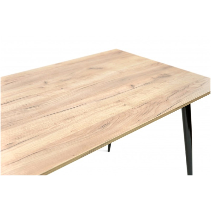 Стіл обідній Гейт (чорний/дуб крафт золотий)