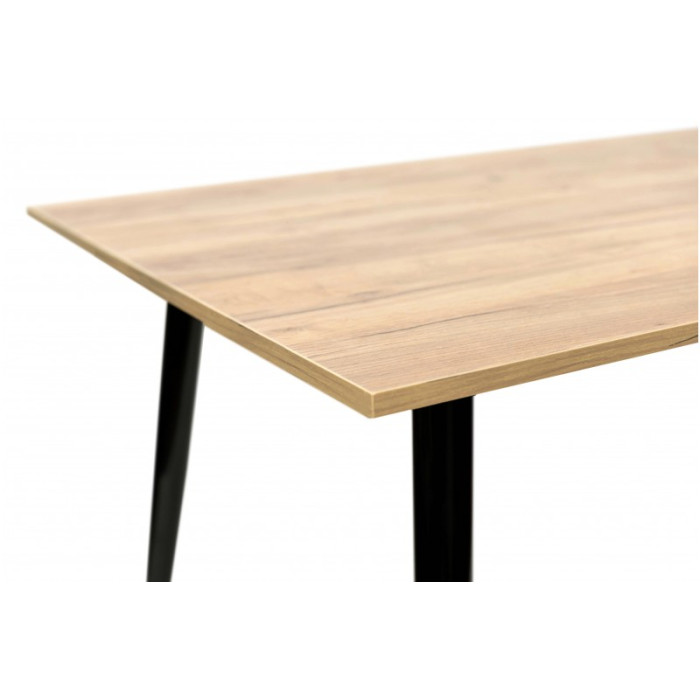 Стіл обідній Гейт (чорний/дуб крафт золотий)