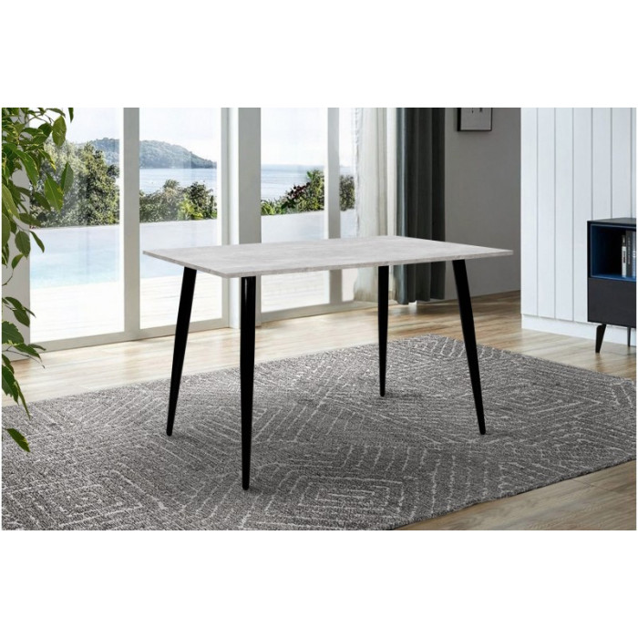 Стіл обідній Гейт (чорний/індастріал)