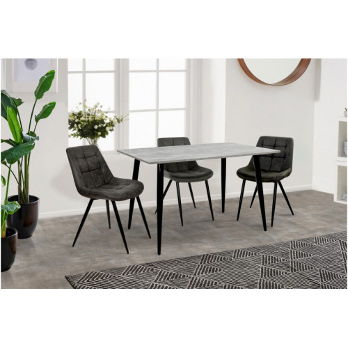 Стіл обідній Гейт (чорний/індастріал)