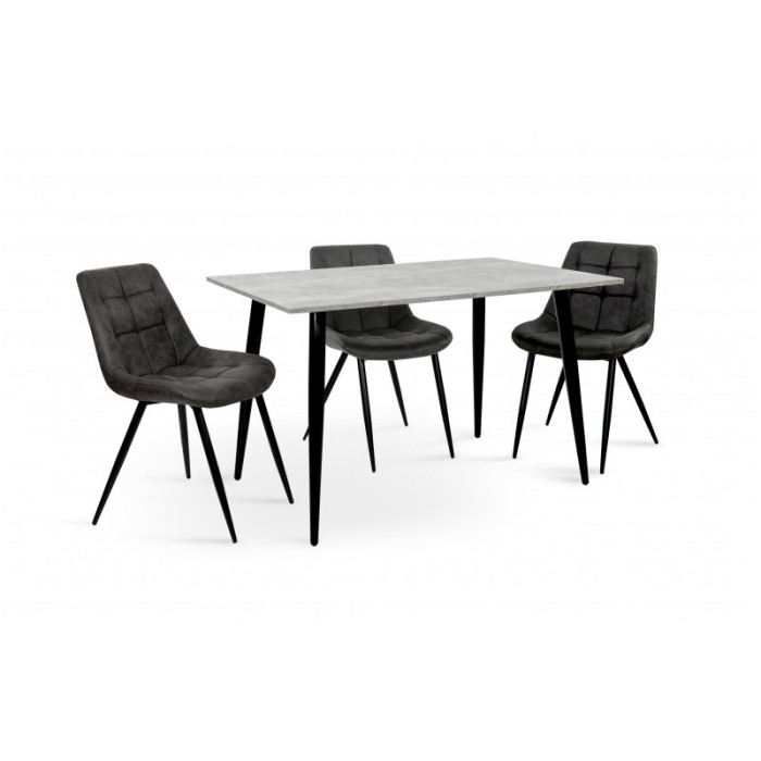 Стіл обідній Гейт (чорний/індастріал)