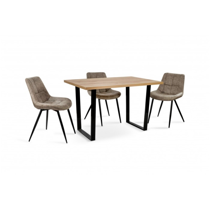 Стіл обідній Кентукі (чорний/дуб крафт золотий)