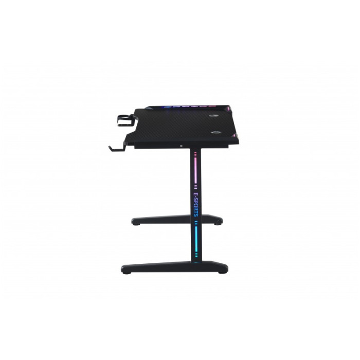 Стіл геймерський Енерджі (чорний з Led підсвіткою)